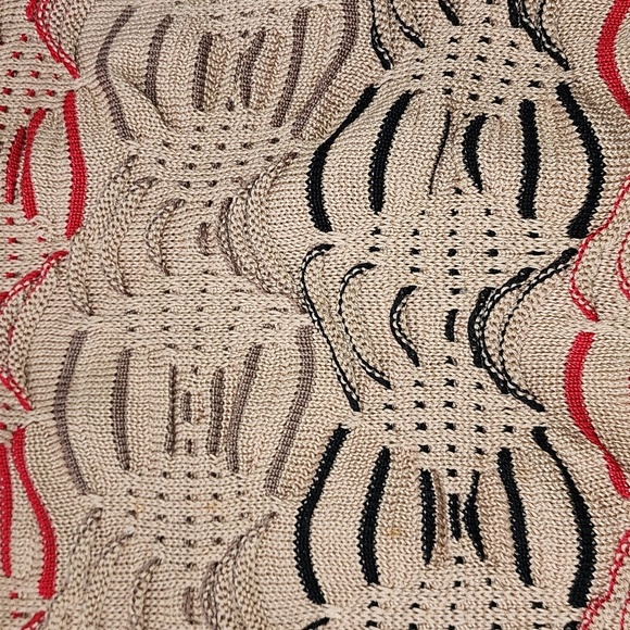 COOGI AUSTRALIA COTTON TAN PRINT EUC UNISEX SWEATER SIZE  SMALL - Picture 3 of 7